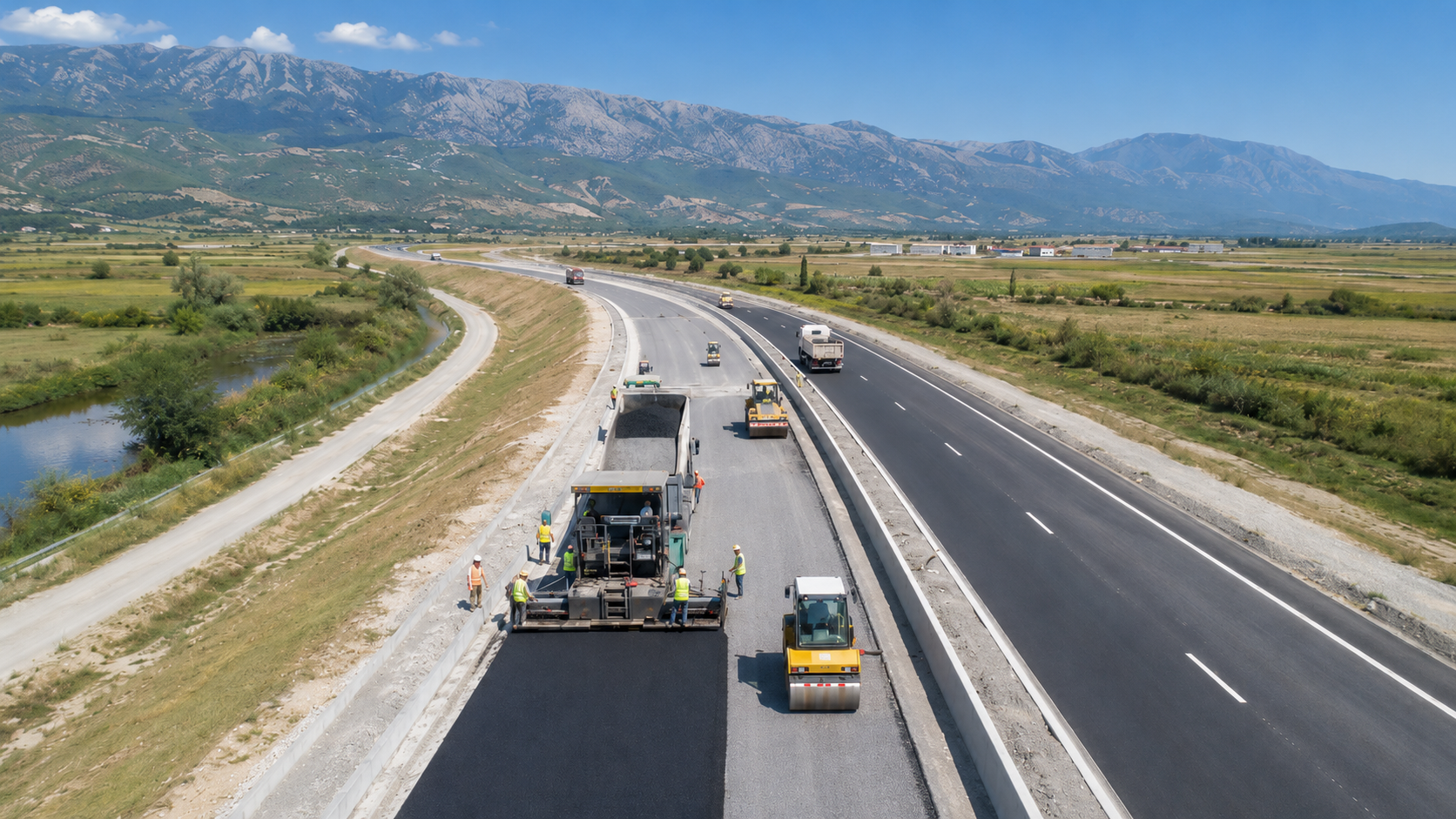 Punimet në aksin Elbasan–Rrogozhinë kanë arritur në 87% Punimet në aksin Elbasan–Rrogozhinë kanë arritur në 87%