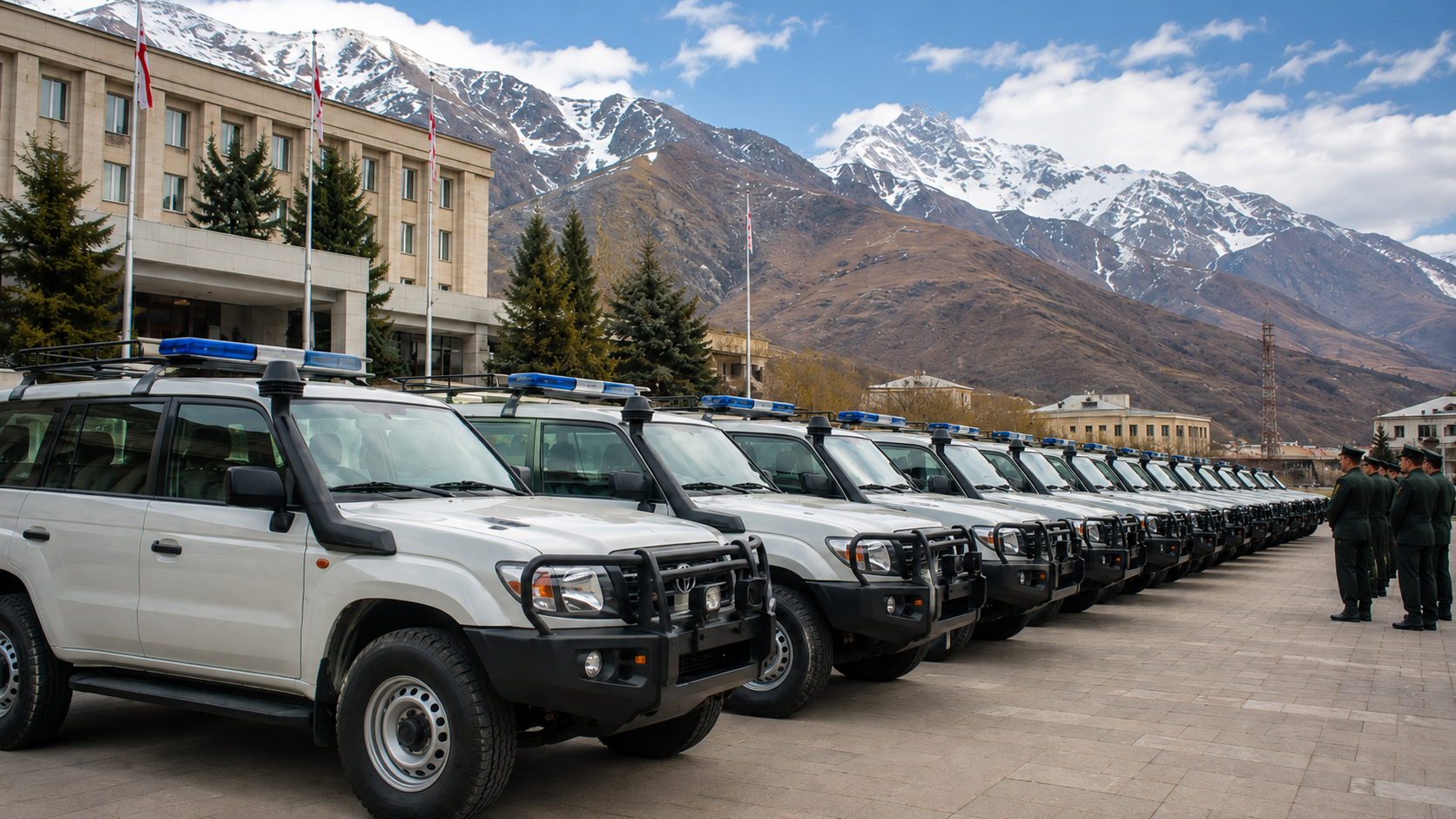Автопарк Пограничной полиции Грузии пополнили 30 автомобилей Автопарк Пограничной полиции Грузии пополнили 30 автомобилей