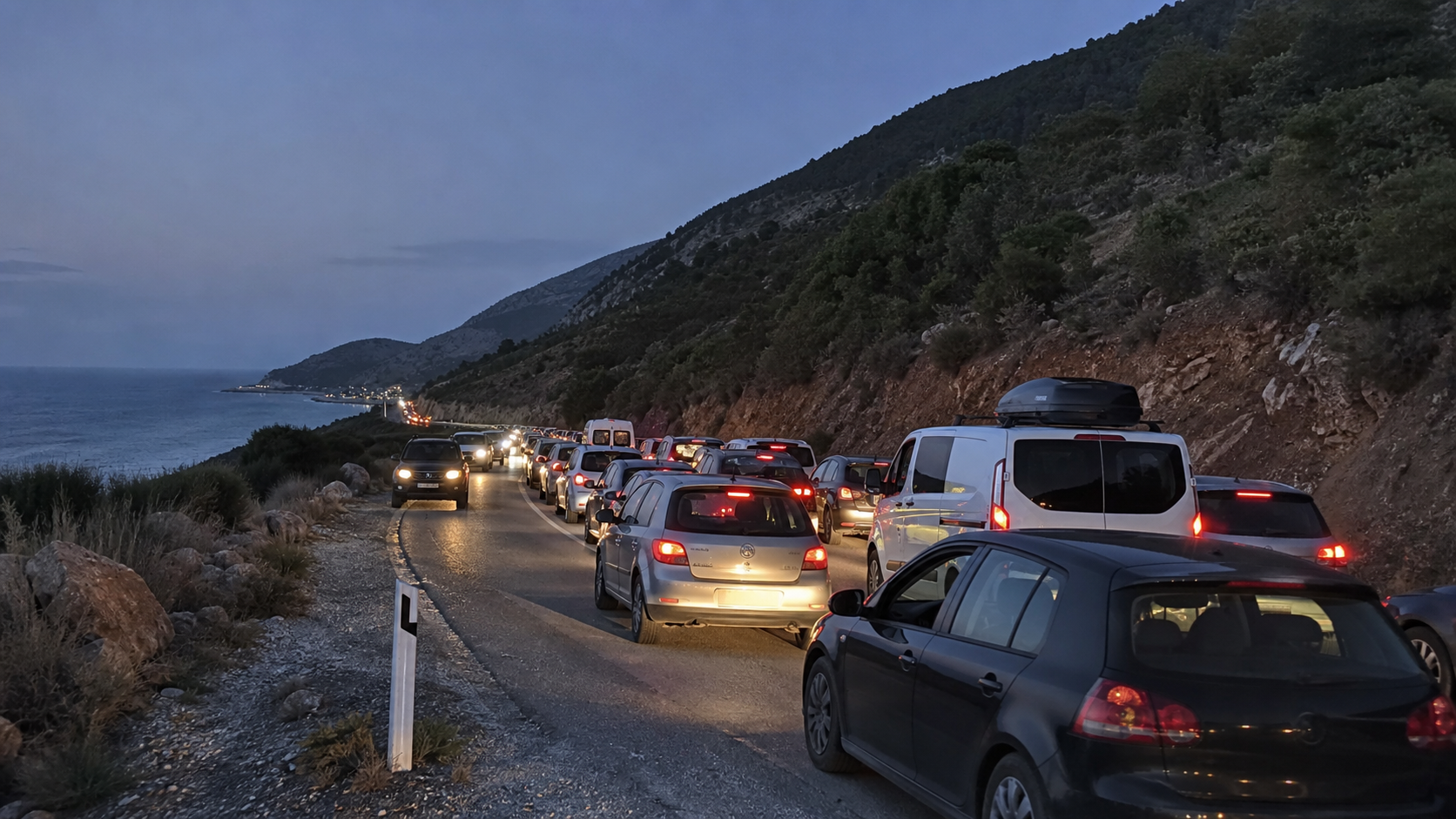 Drejtuesit pritën deri në dy orë në aksin Rana e Hedhun–Milot