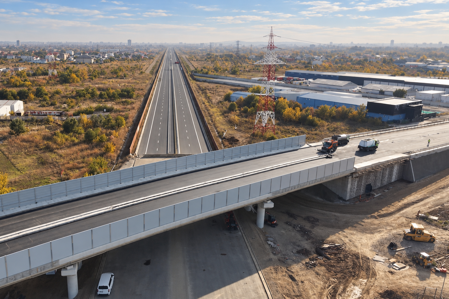 DN3 traversează A0 Nord pe pasaj: două benzi deschise, alte două în lucru DN3 traversează A0 Nord pe pasaj: două benzi deschise, alte două în lucru