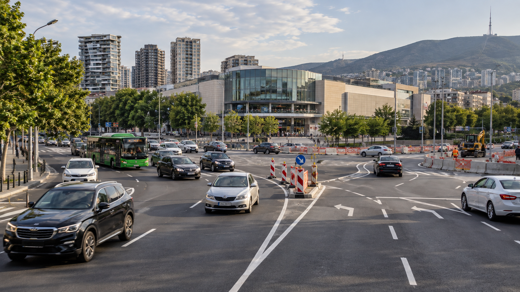 Схему движения у City Mall Saburtalo готовят к изменению Схему движения у City Mall Saburtalo готовят к изменению