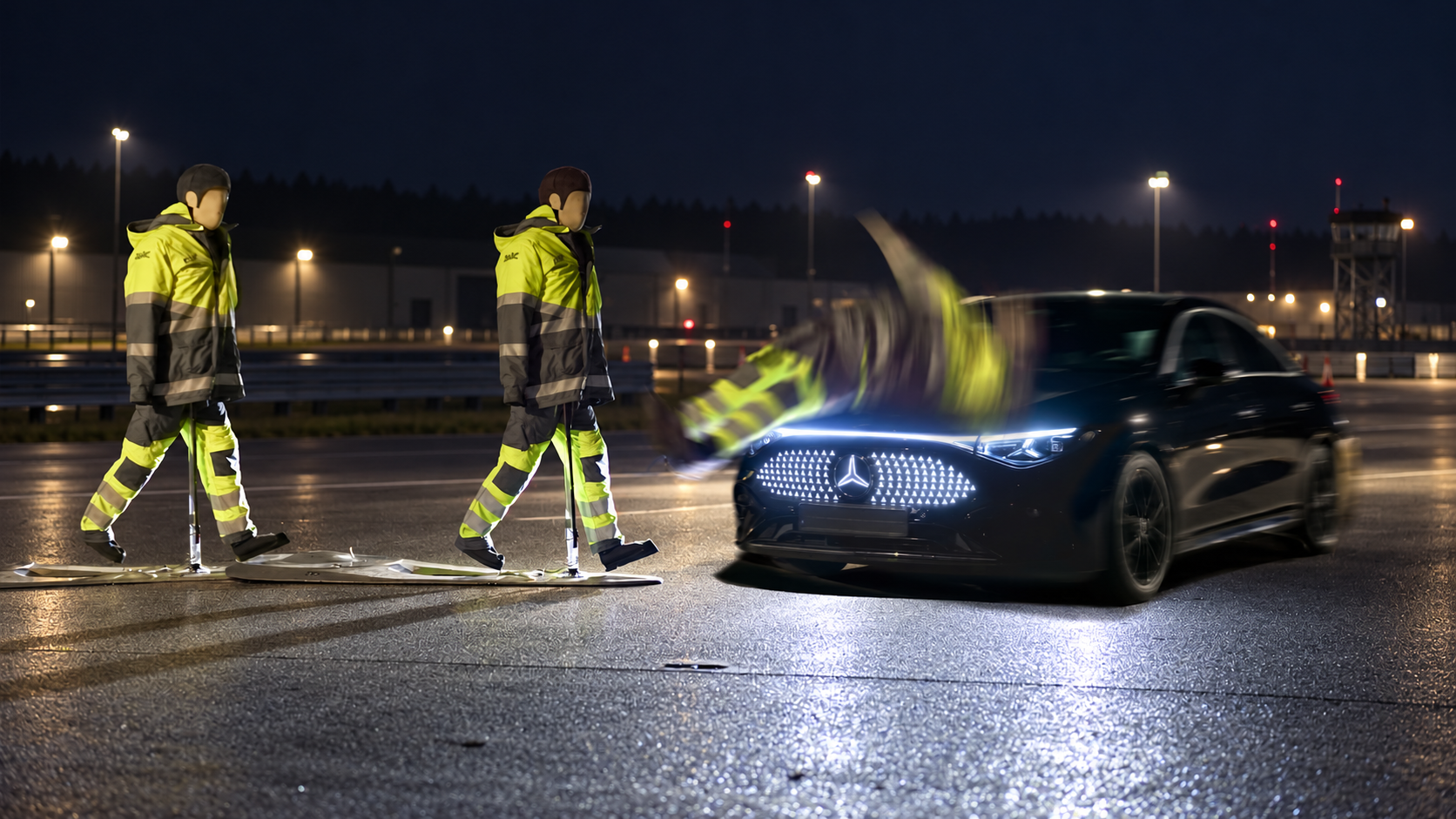 Why automatic braking may miss a pedestrian in reflective clothing: ADAC test Why automatic braking may miss a pedestrian in reflective clothing: ADAC test