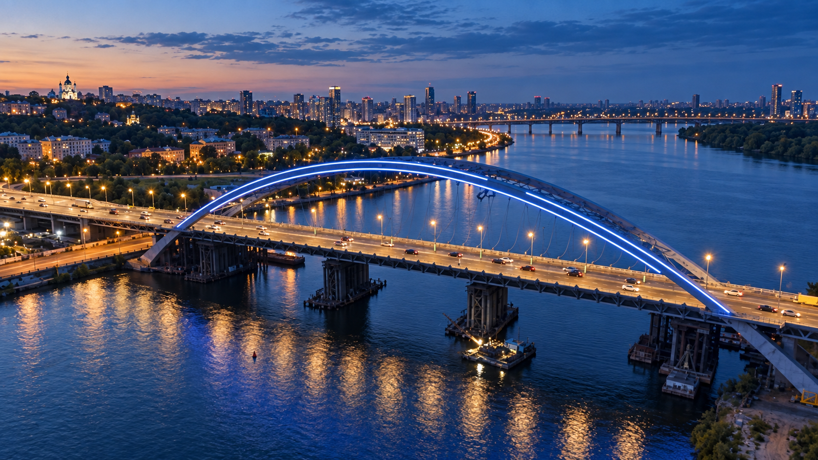 Два мости Києва під час тривог: як змінилася схема руху Два мости Києва під час тривог: як змінилася схема руху