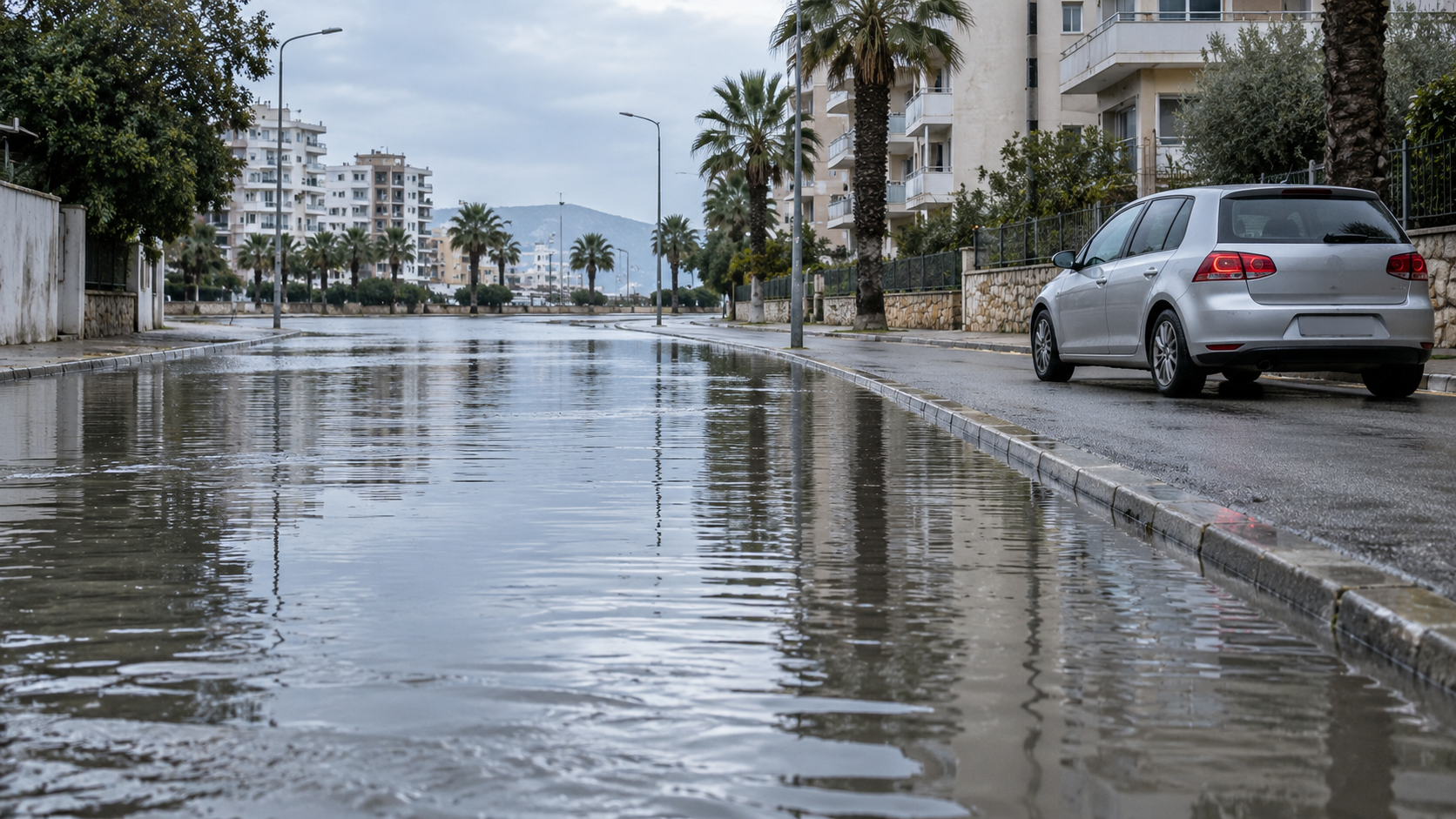 Reshjet gjatë natës përmbytën rrugë të Vlorës dhe vështirësuan qarkullimin