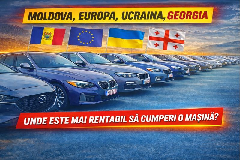 Unde e mai avantajos să cumperi o mașină: Moldova, Europa, Ucraina sau Georgia — comparație detaliată Unde e mai avantajos să cumperi o mașină: Moldova, Europa, Ucraina sau Georgia — comparație detaliată