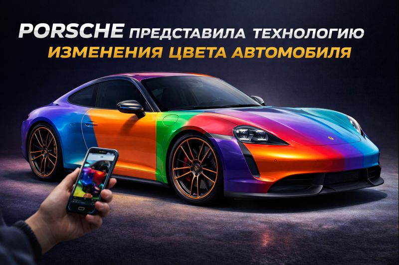 Porsche патентует технологию: изменение цвета автомобиля по цвету одежды или окружения камерой