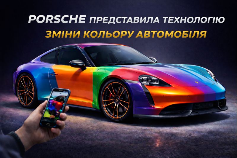 Porsche патентує зміну кольору авто за кольором одягу чи оточення