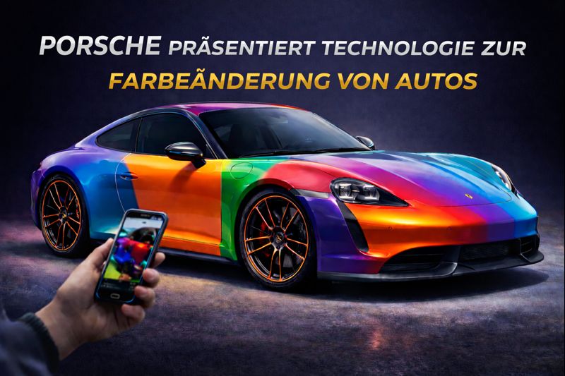 Porsche patentiert Farbwechsel nach Kleidung oder Umgebung per Kamera